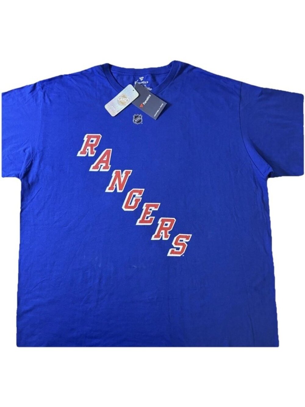 NWT New York Rangers Adam Fox Fanatics Shirt 3XL Blue Hockey Graphic Player Tee